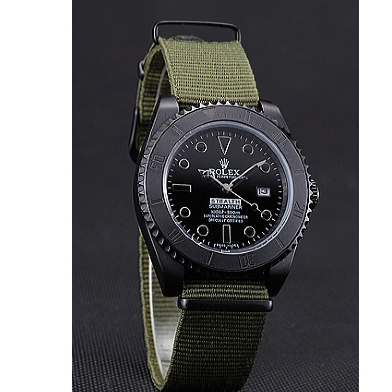AAA replica watch Rolex 621995 Stealth Olive Submariner 0821